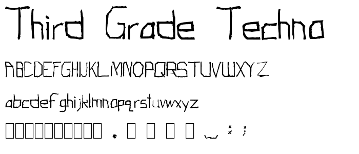 Third Grade Techno font